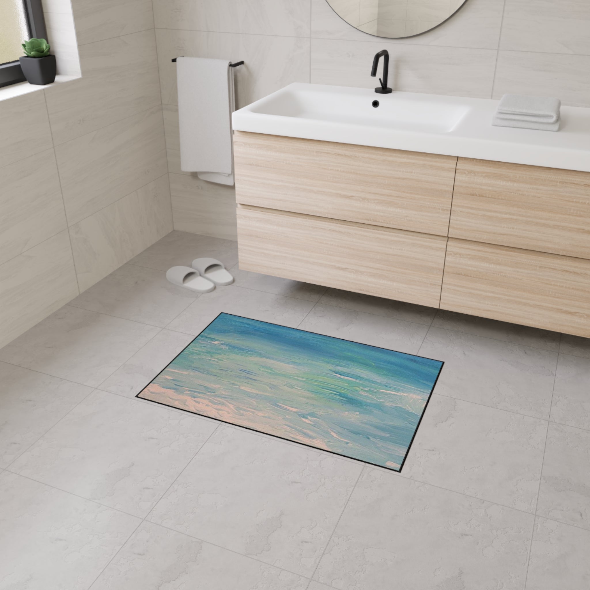 Clearwater Beach Ocean Breeze Heavy-Duty Floor Mat Rug