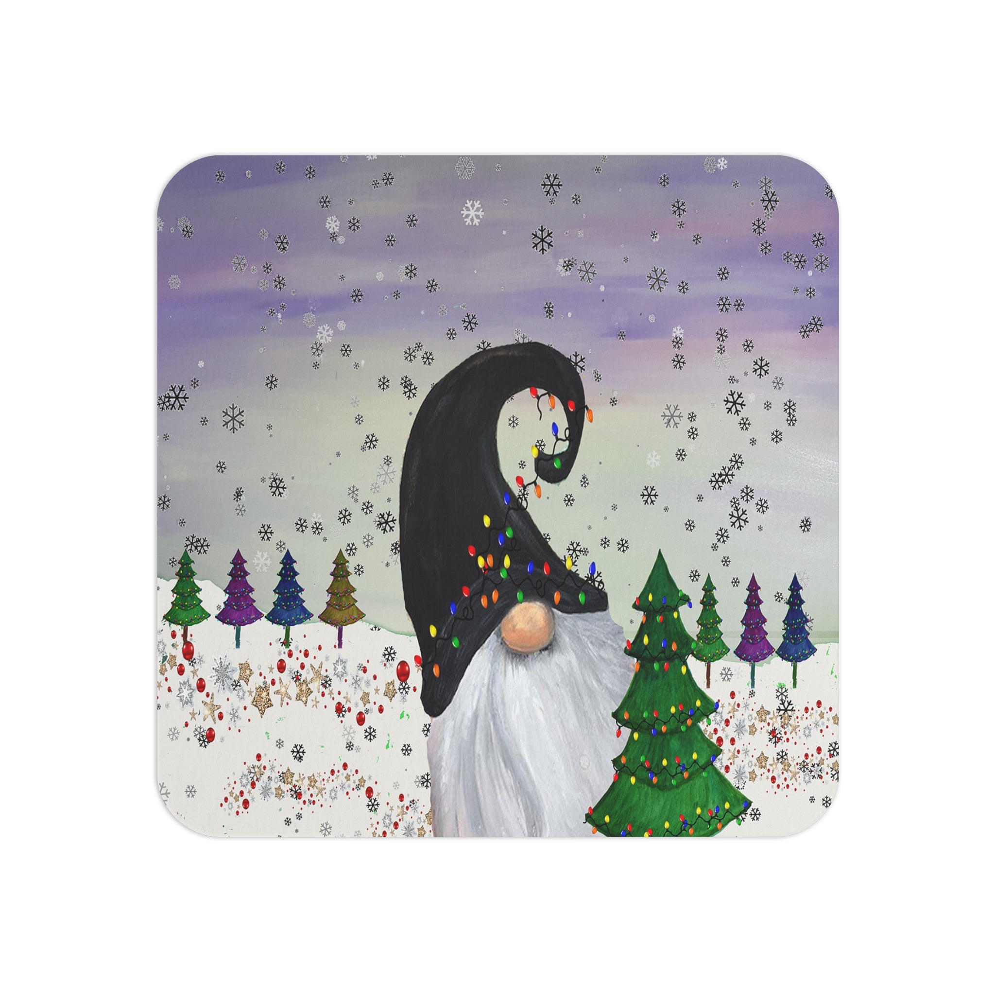 Christmas Gnome Coasters – Festive Holiday Drink Coasters (Set of 50/100)