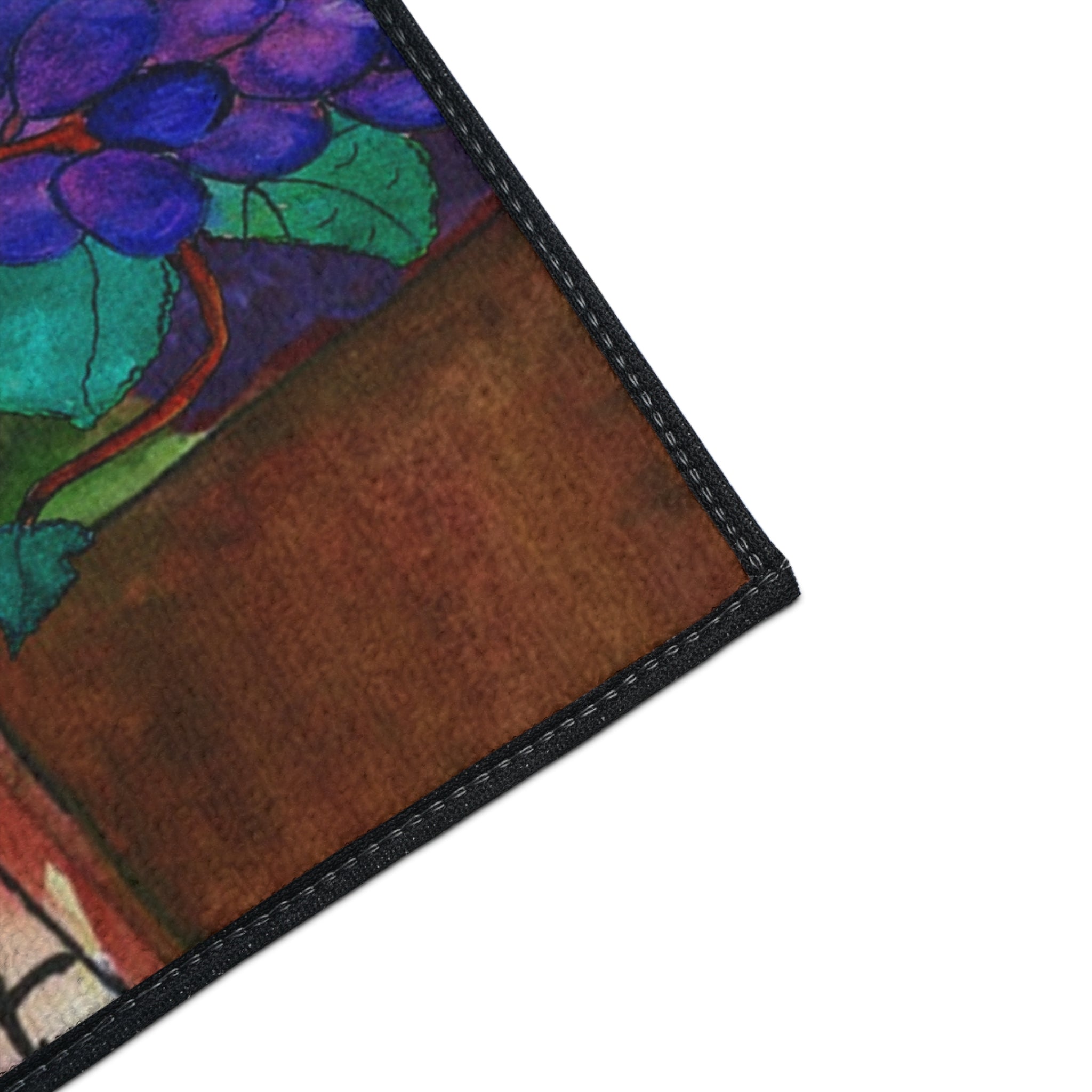 Tuscany Wine bottles artsy floor mat rug.