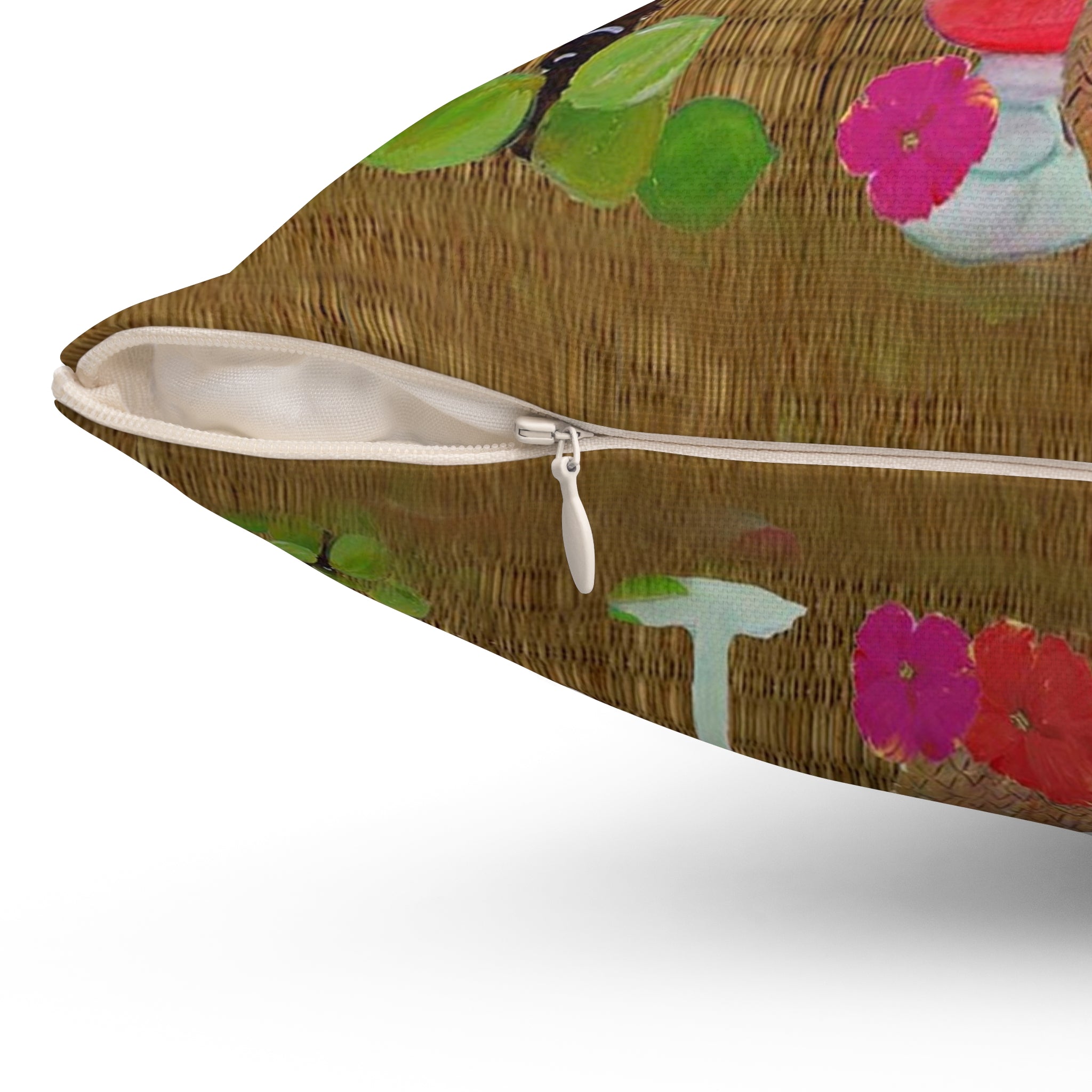 Happy Hour Tropical Pillow — Cocktail Bar Decorative Throw Pillow