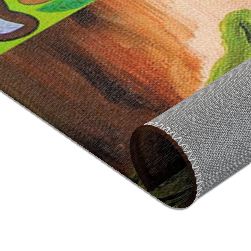 Tiki Trio Area Rug — Tropical Palm Beach Doormat