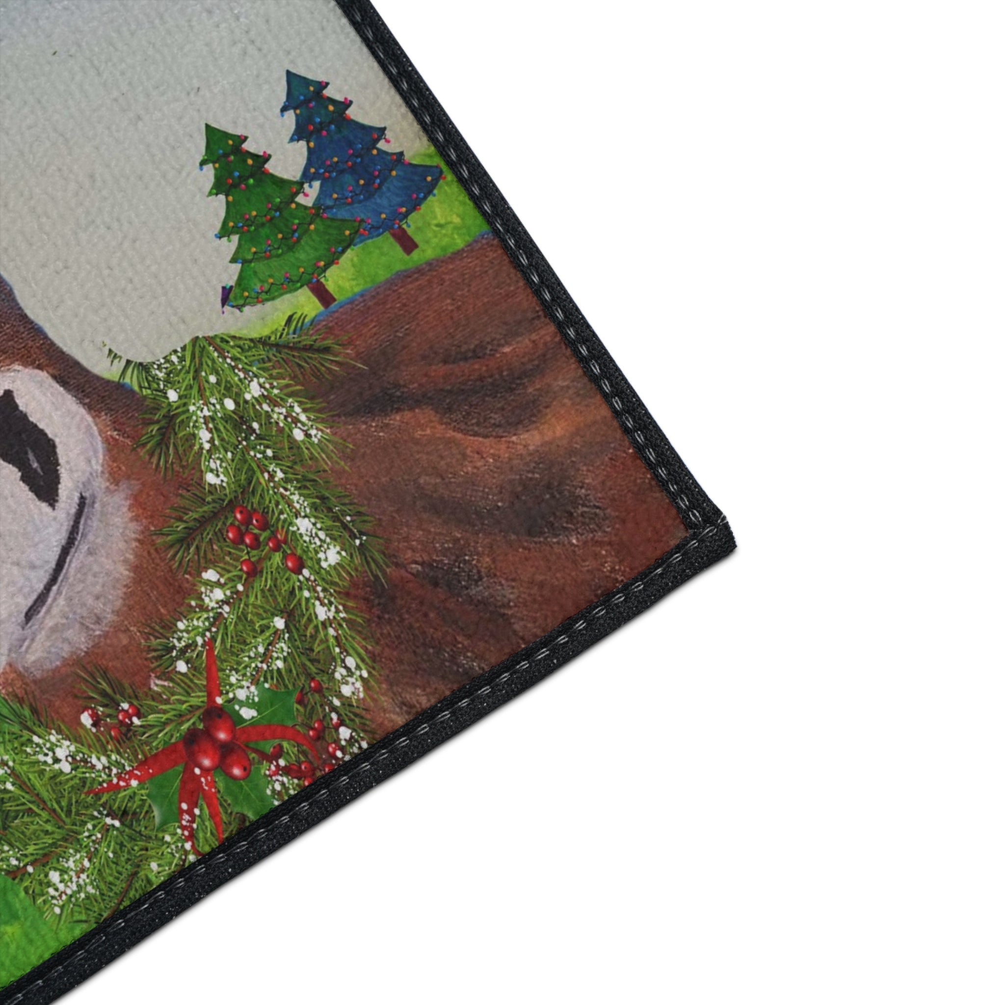 Christmas Donkey Floor Mat — Merry Christmas Holiday Welcome Rug