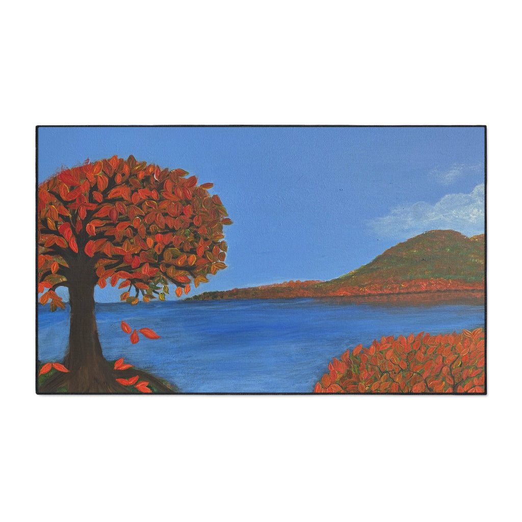 Autumn Lakeside Floor Mat — Heavy Duty Non-Slip Entrance Rug
