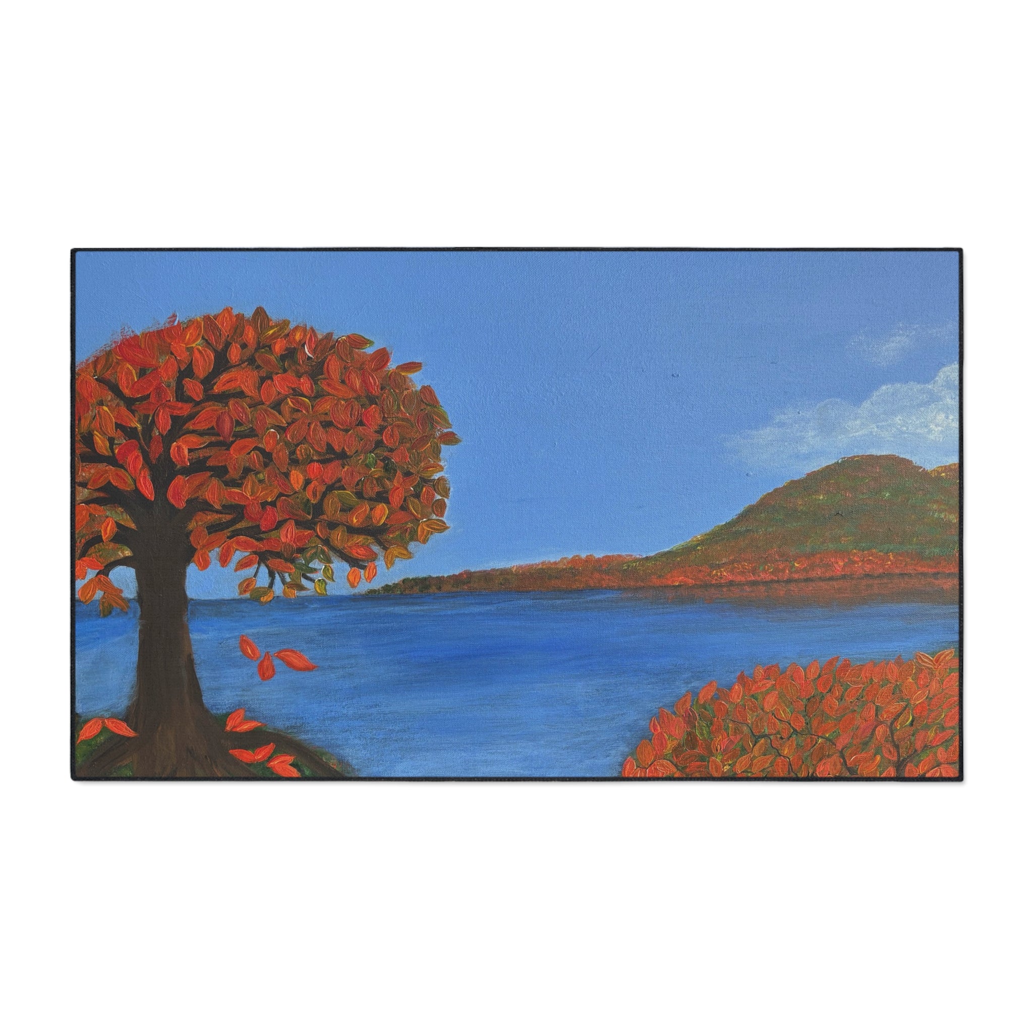 Autumn Lakeside Floor Mat — Heavy Duty Non-Slip Entrance Rug