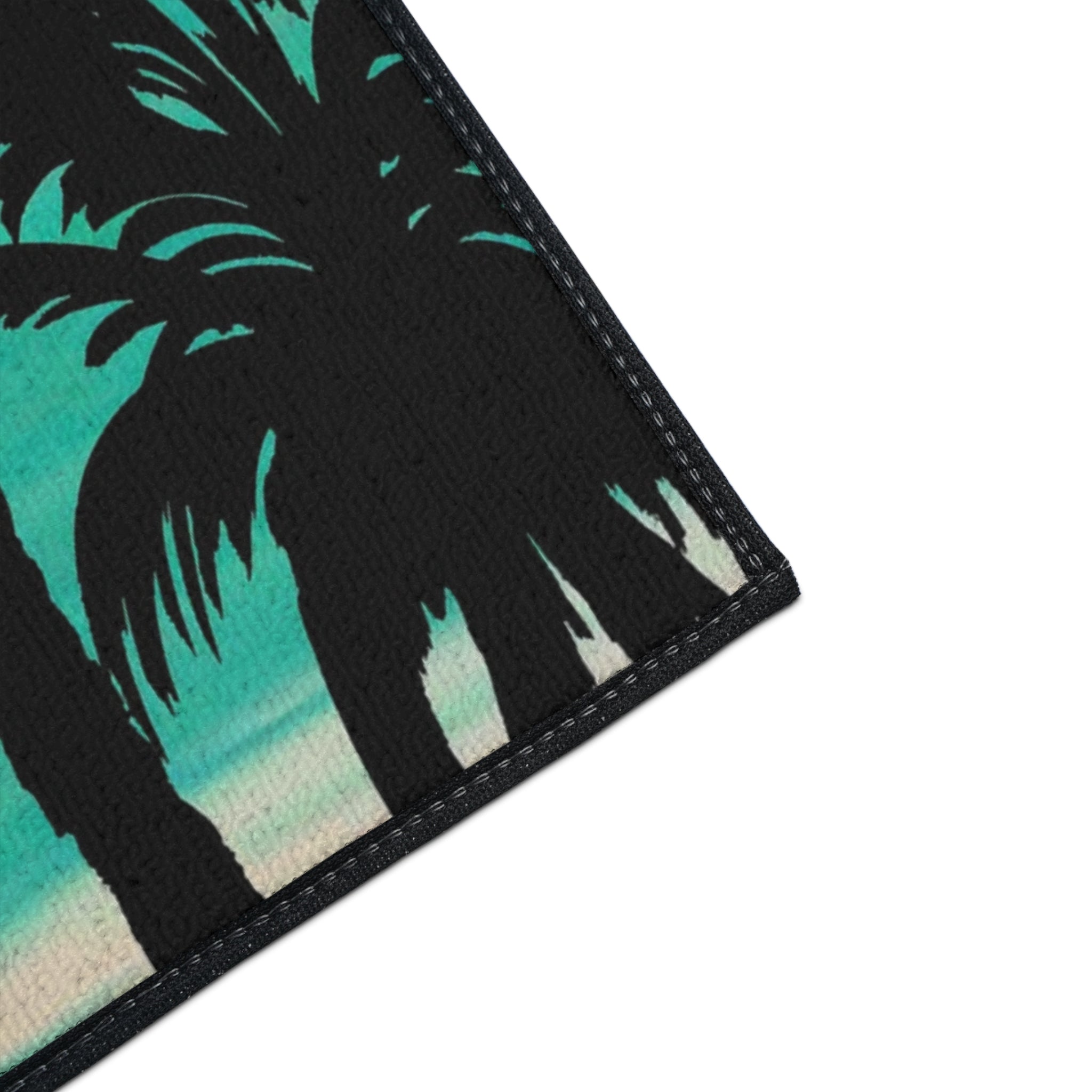 Tropical Sunset Floor Mat — Heavy-Duty Palm Tree Doormat