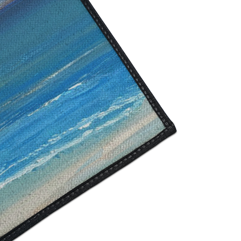 Coastal Calm Heavy-Duty Floor Mat — Ocean Beach Seascape Doormat