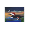 Christmas Loon Rug Doormat - "Merry Christmas" Holiday Waterfowl Floor Mat
