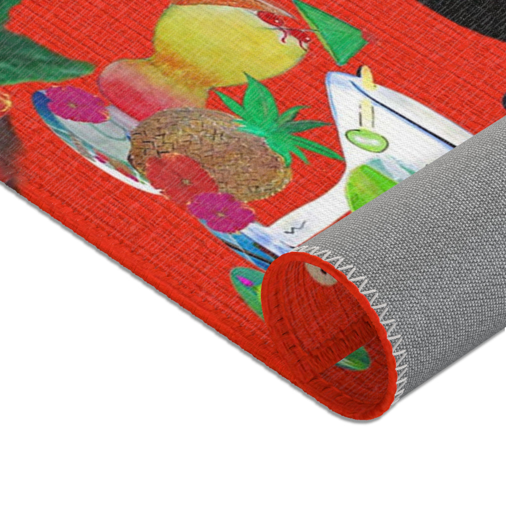 It's 5 O'Clock Somewhere Parrot Area Rug