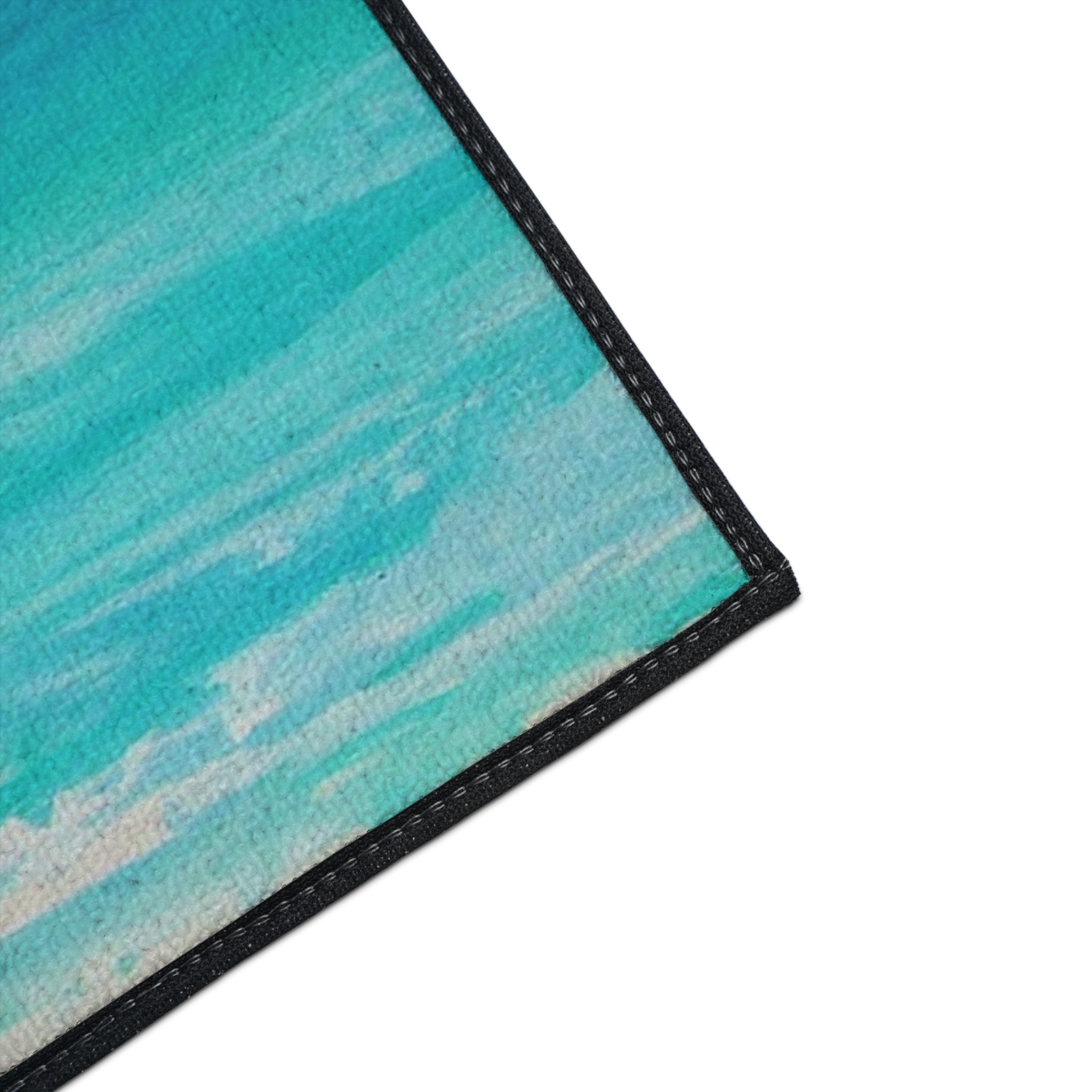 Sailboat Seascape Heavy-Duty Floor Mat — Coastal Nautical Entry Rug