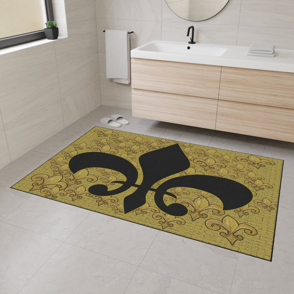 Fleur-de-Lis Heavy Duty Floor Mat – Durable Entry Rug with Classic French Emblem
