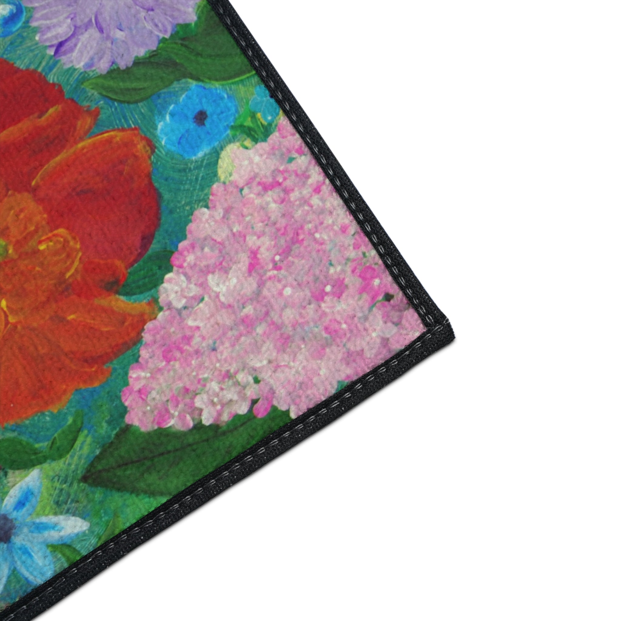 Floral Garden Heavy Duty Floor Mat — Bright Bloom Welcome Rug