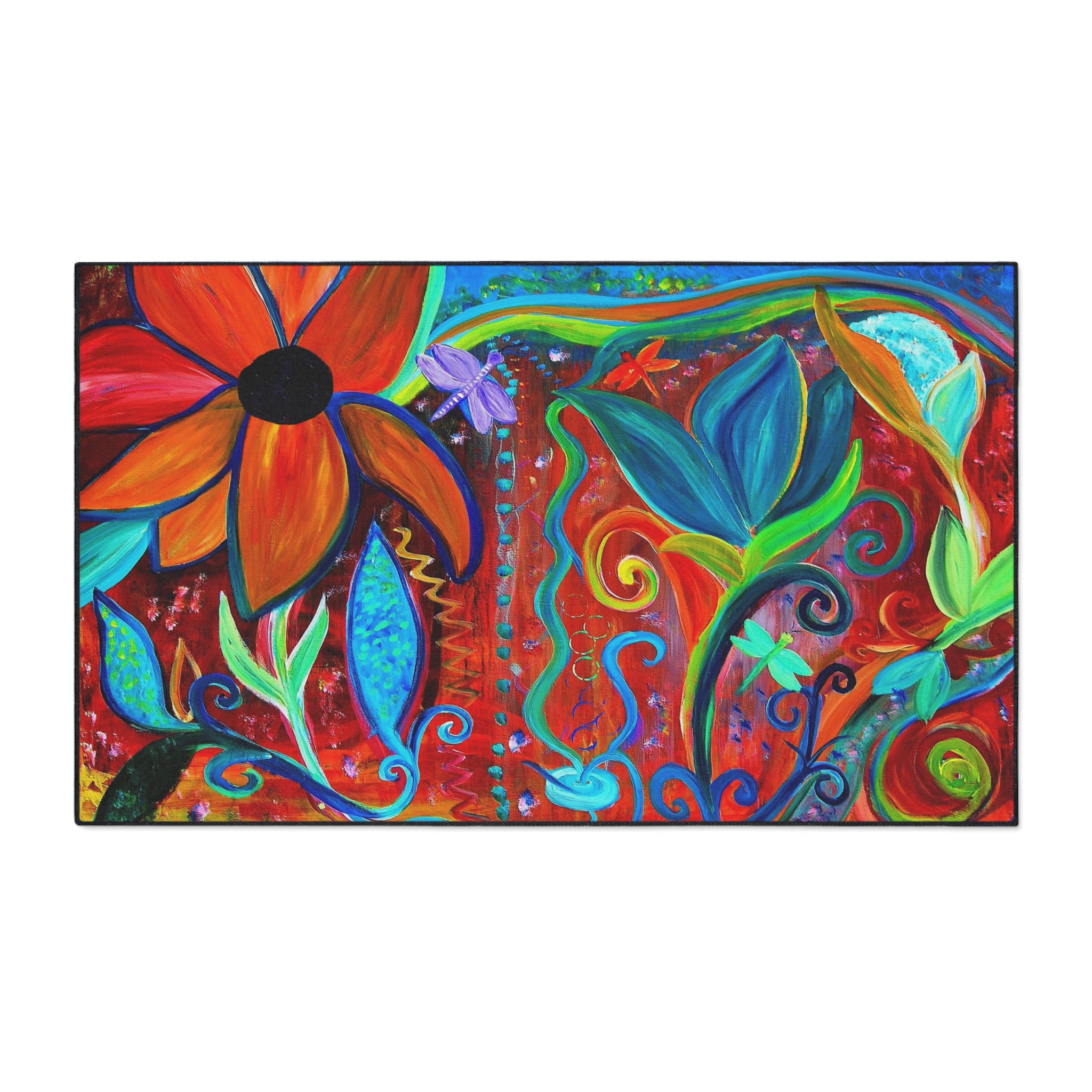 Floral Vivid Heavy Duty Floor Mat