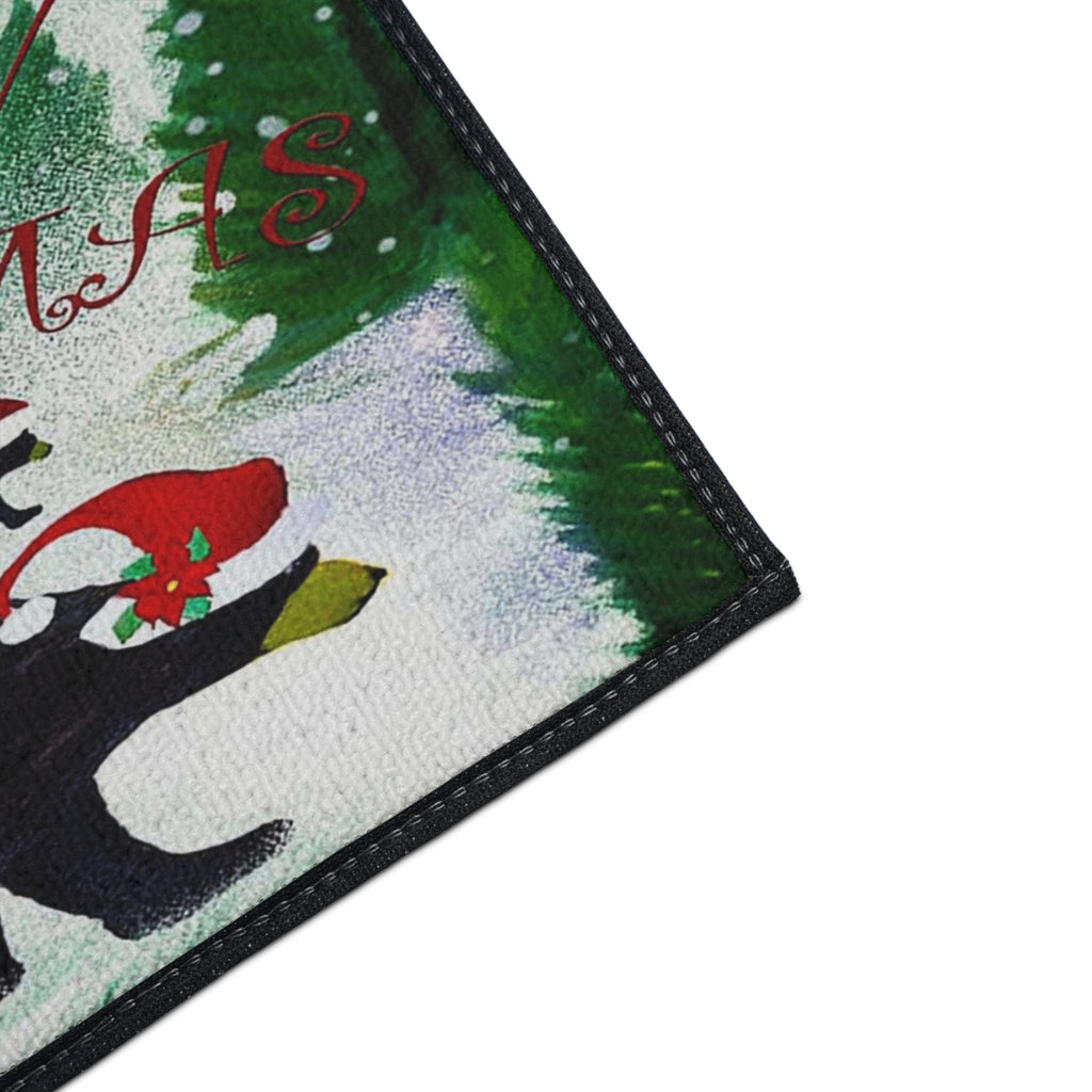 Bear-y Christmas Heavy Duty Floor Mat — Festive Bear Family Holiday Doormat