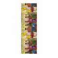 Abstract Vineyard Bottles Area Rug — Colorful Wine Bottle Art Runner