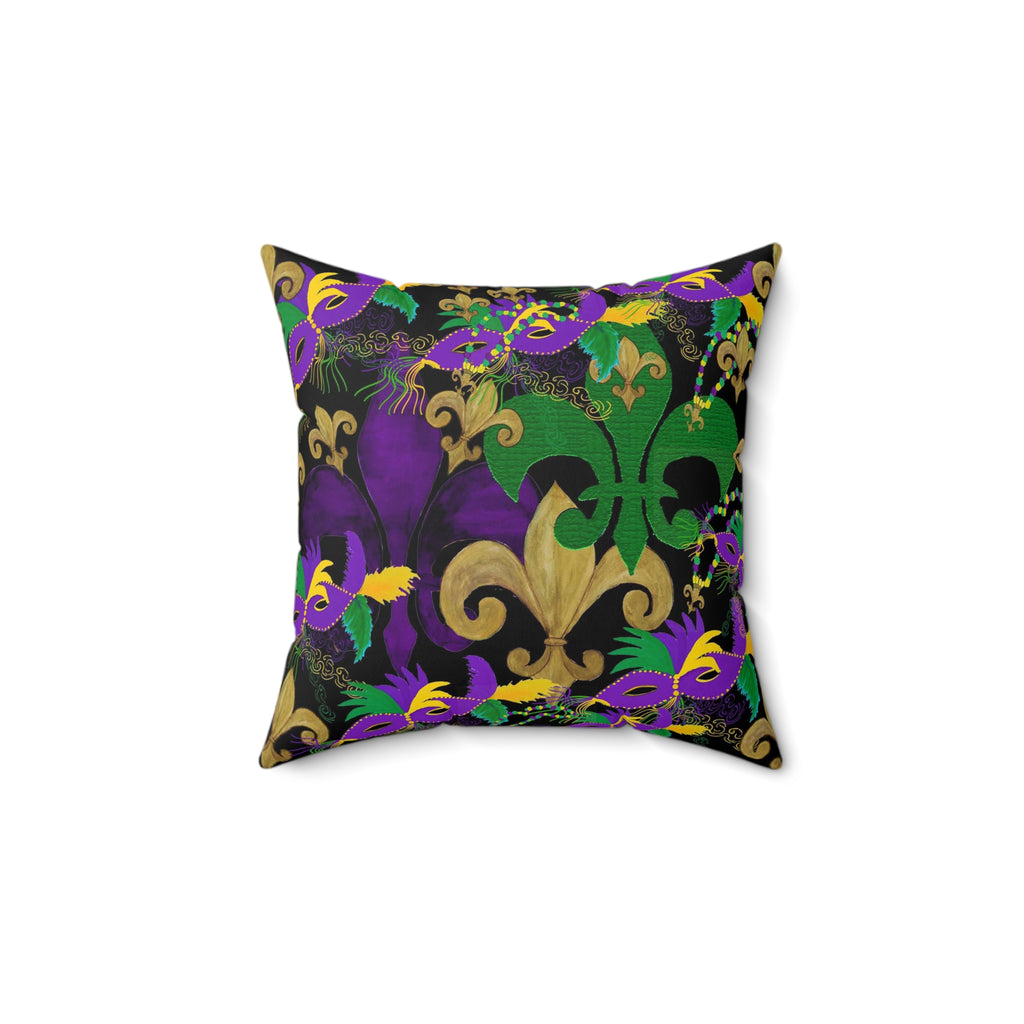 Mardi Gras Fleur-de-Lis Decorative Pillow