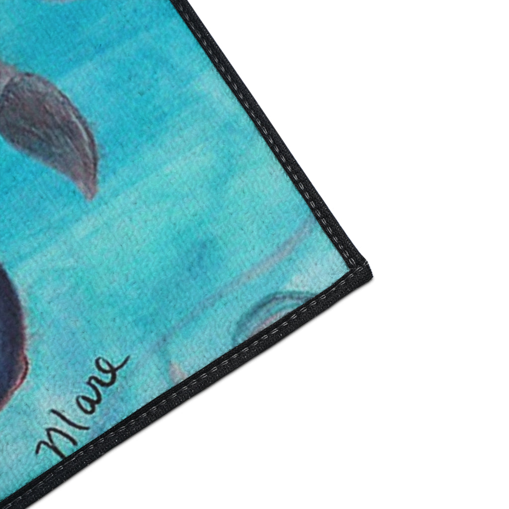Blue Crab Coastal Floor Mat — Heavy Duty Ocean-Themed Doormat