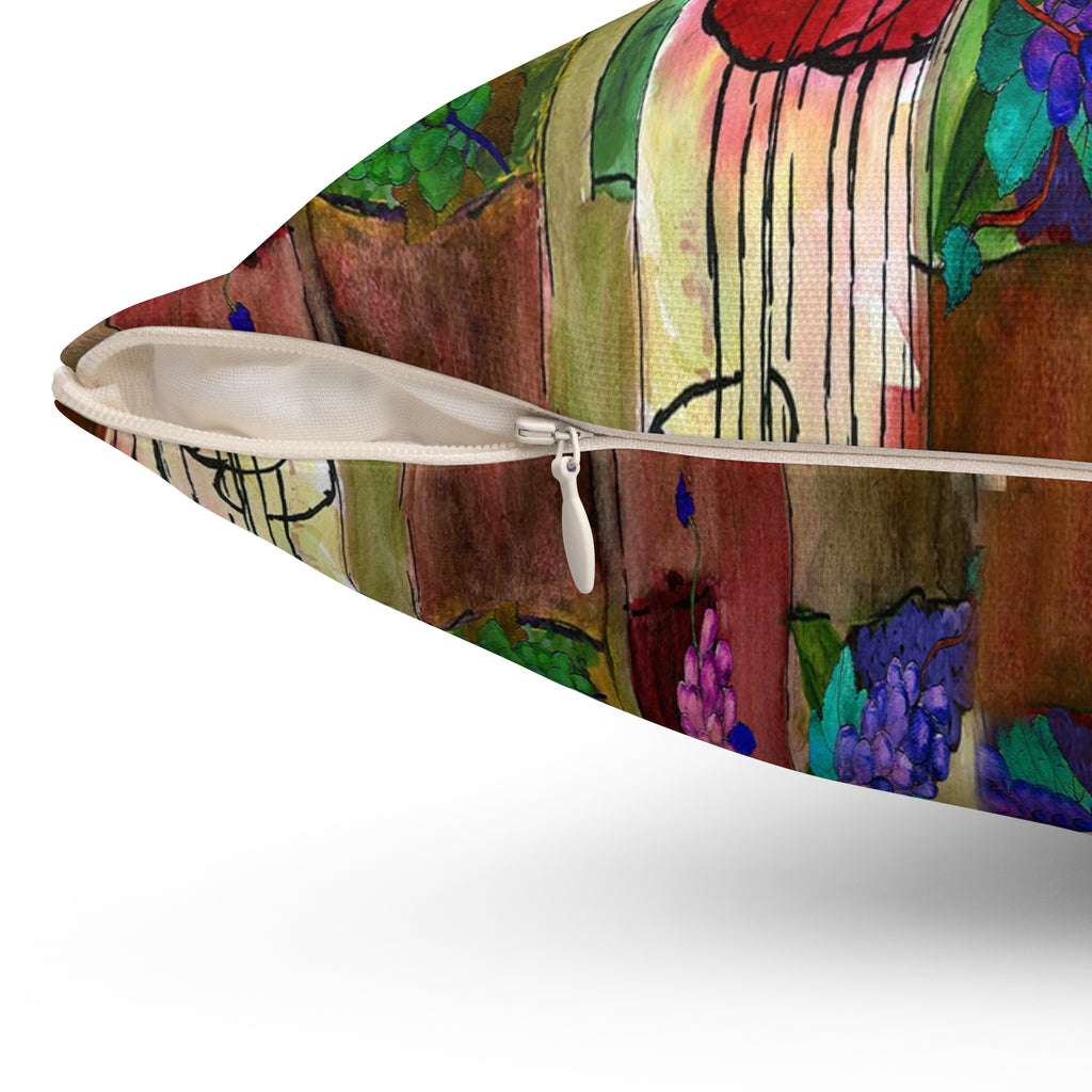 Tuscany Wine Bar Decorative Pillow — Abstract Candlelight Art