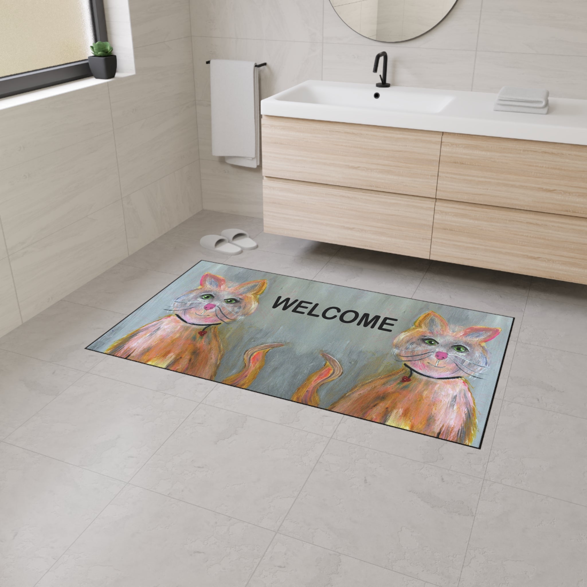 Welcome Cat Heavy Duty Floor Mat