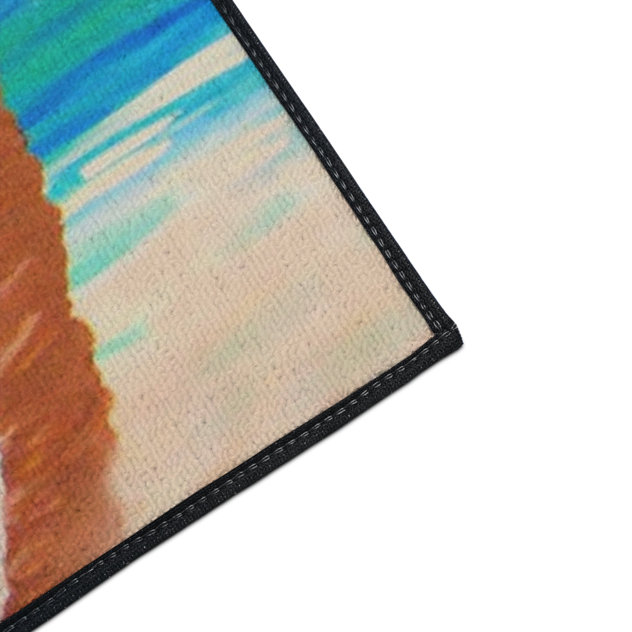 Tiki Bar Floor Mat – Tropical Beach Doormat with Palm Trees & Cocktail Design