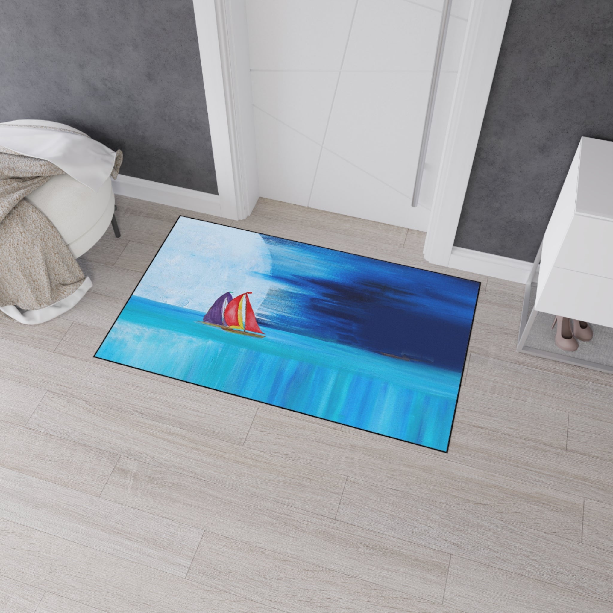 Sailboat Moonlight Heavy-Duty Floor Mat