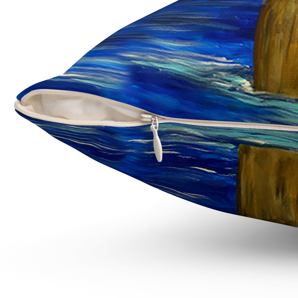Pelican Art Pillow — Coastal Decorative Throw Pillow with Colorful Pelican Painting