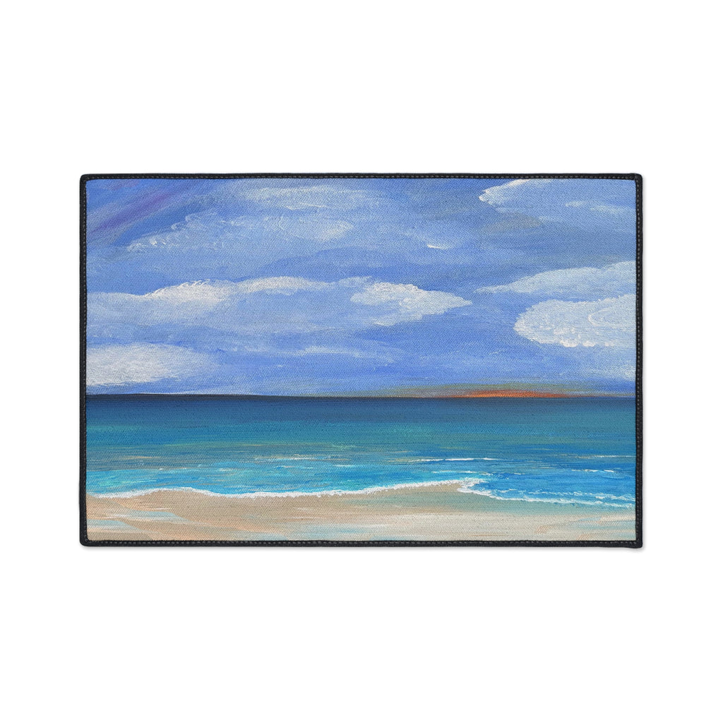 Coastal Calm Heavy-Duty Floor Mat — Ocean Beach Seascape Doormat