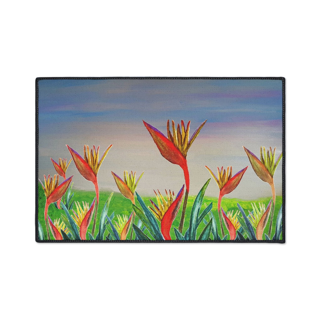 Bird of Paradise Floral Floor Mat - Heavy Duty Entry Rug