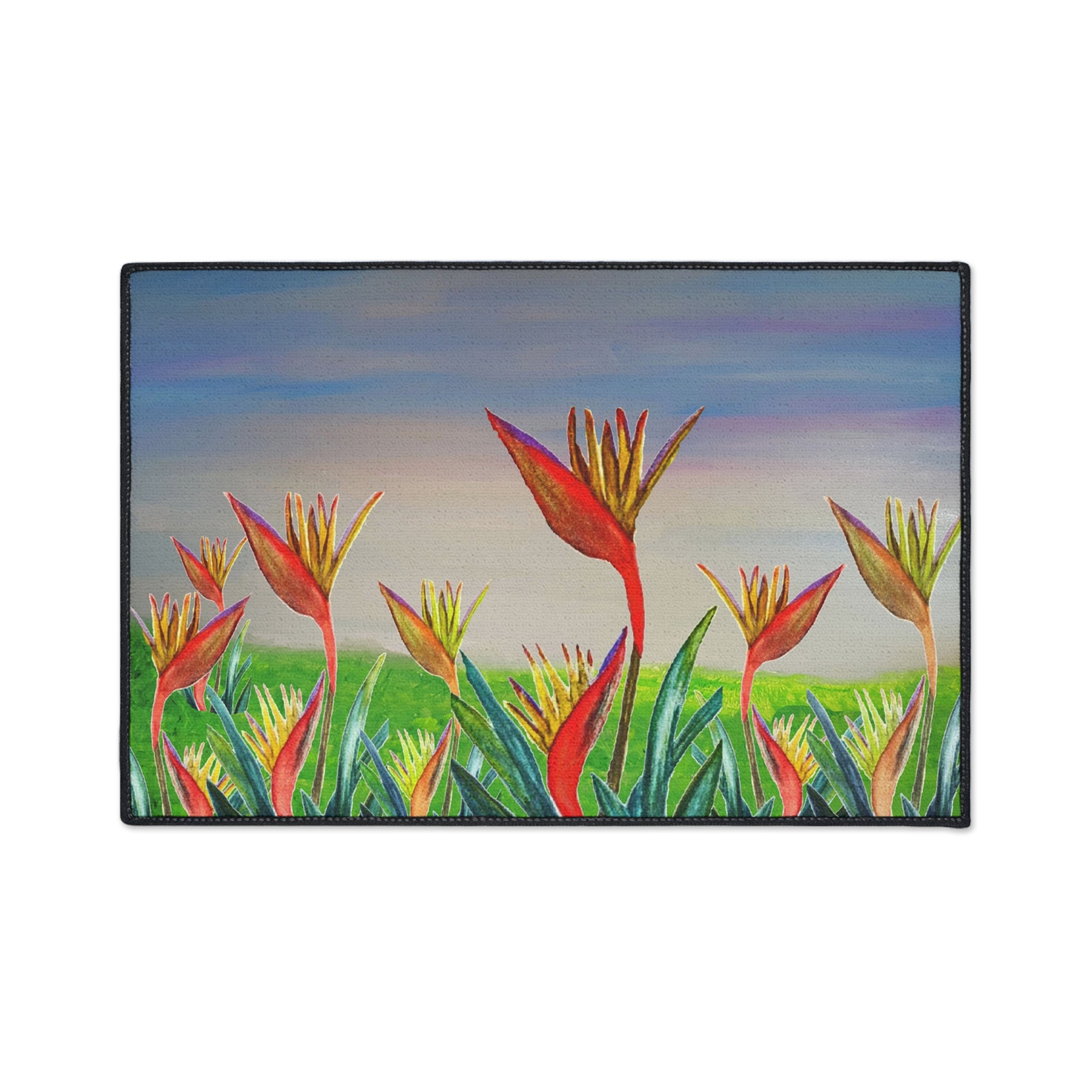 Bird of Paradise Floral Floor Mat - Heavy Duty Entry Rug