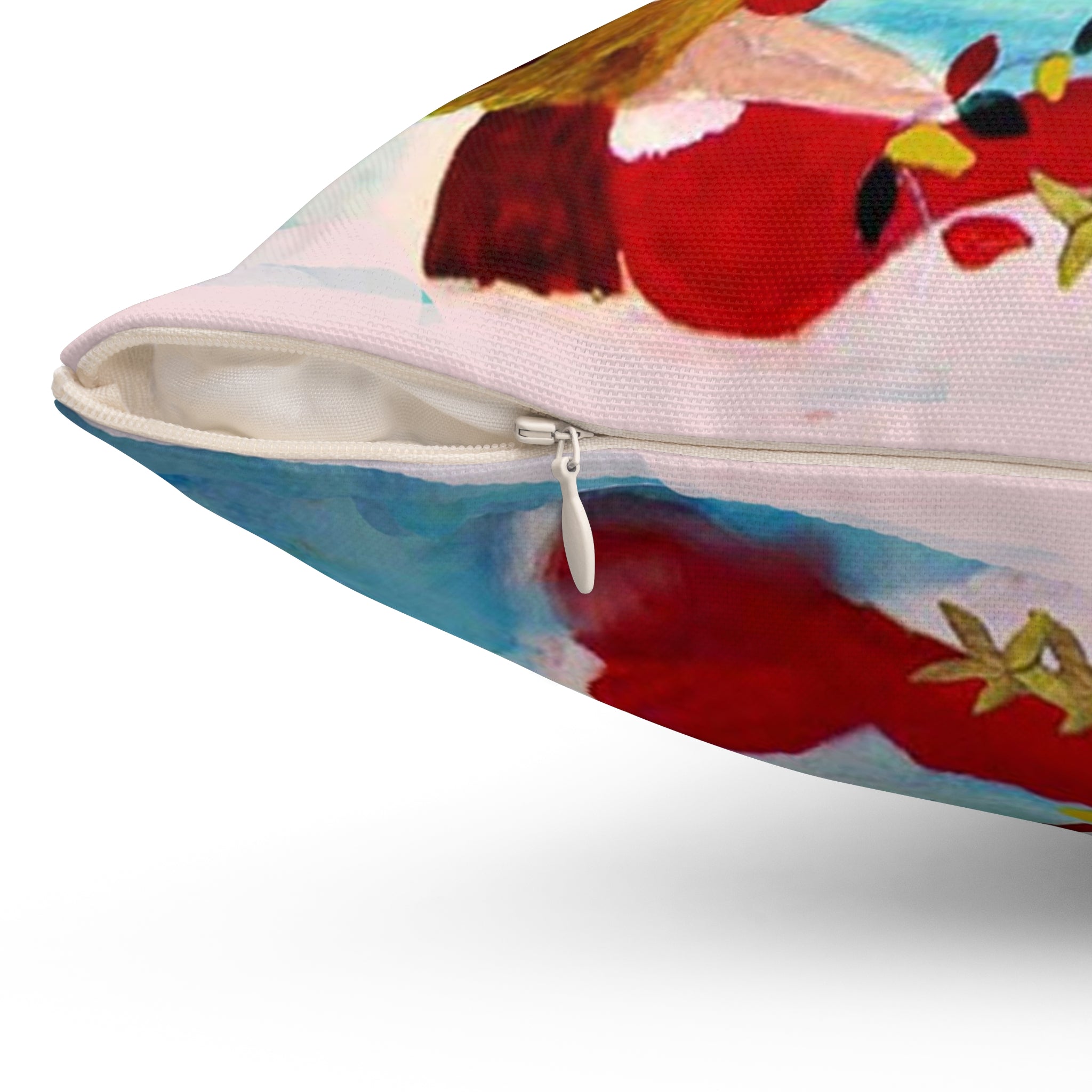 Christmas Coastal Pillow — 'Merry Christmas' Sailboat & Palm Tree Holiday Throw Pillow