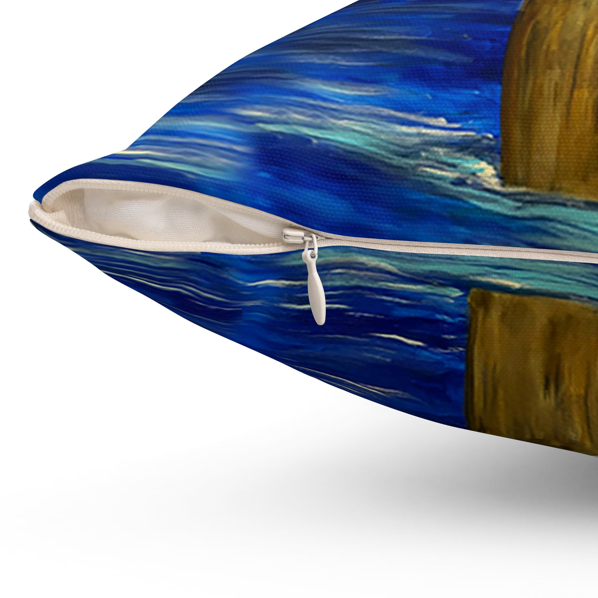 Pelican Art Pillow — Coastal Decorative Throw Pillow with Colorful Pelican Painting