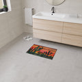 Christmas Cactus Doormat - "Merry Christmas" Desert Sunset Floor Mat