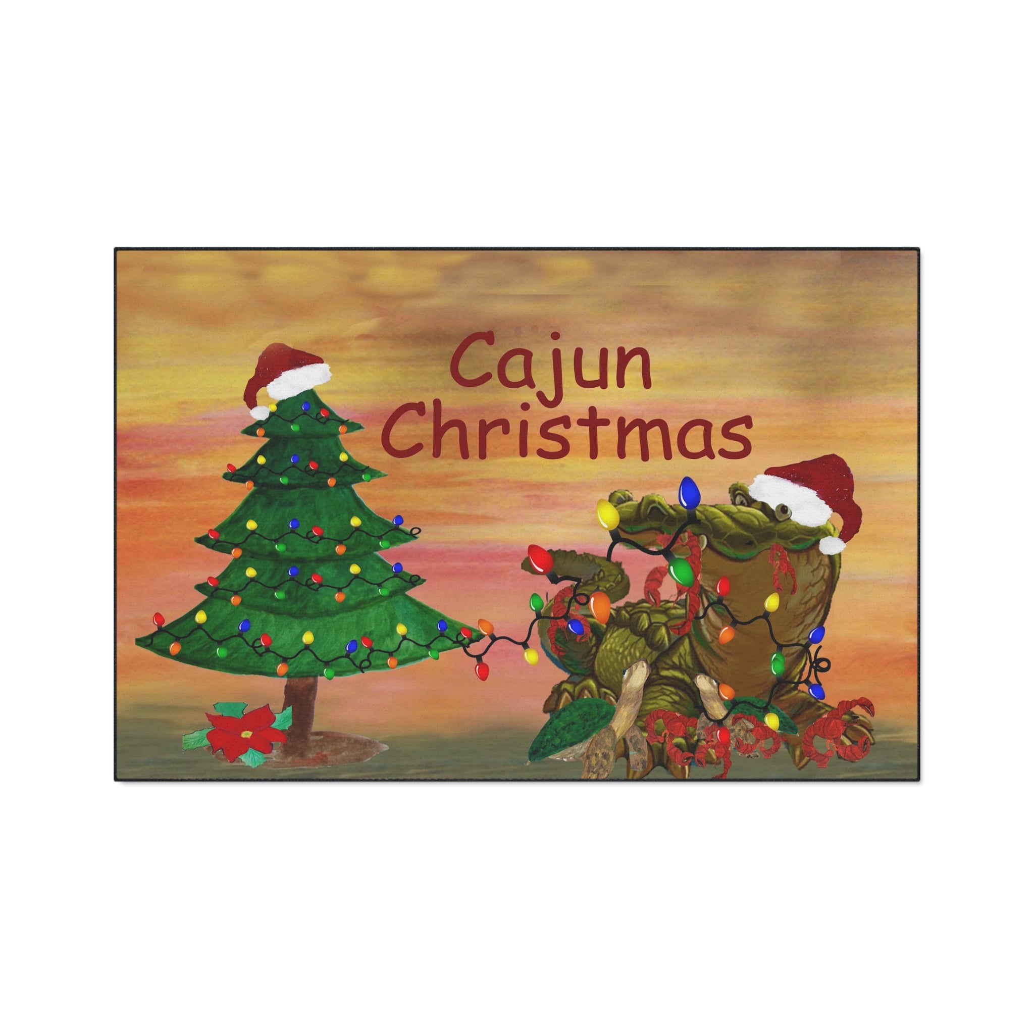 Cajun Christmas Heavy-Duty Floor Mat