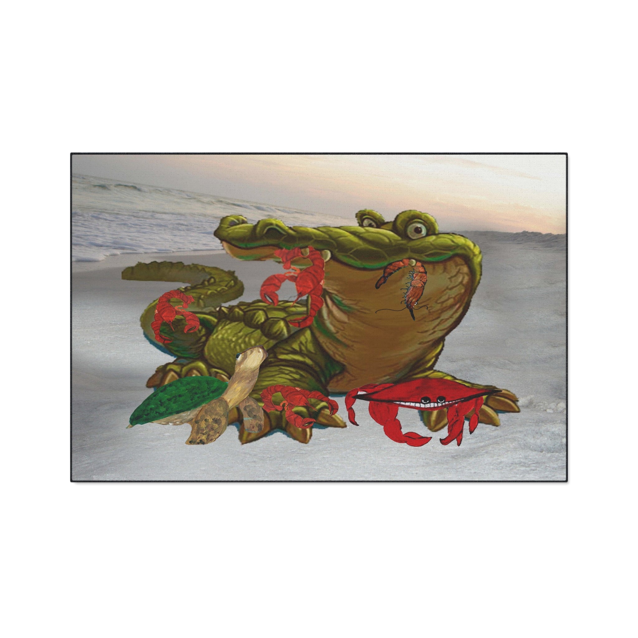 Alligator Beach Floor Mat — Heavy Duty Non-Slip Entrance Rug