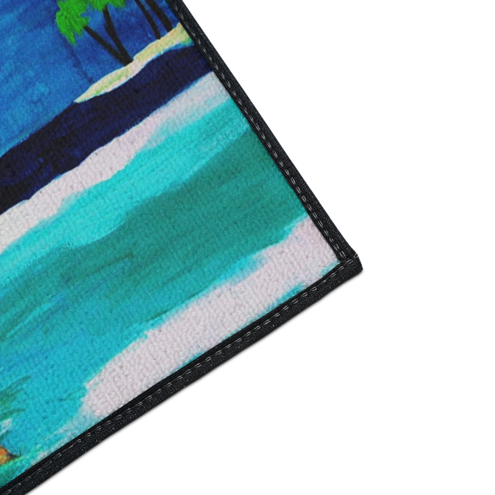 Welcome Flamingo Beach Mat — Heavy-Duty Tropical Welcome Doormat