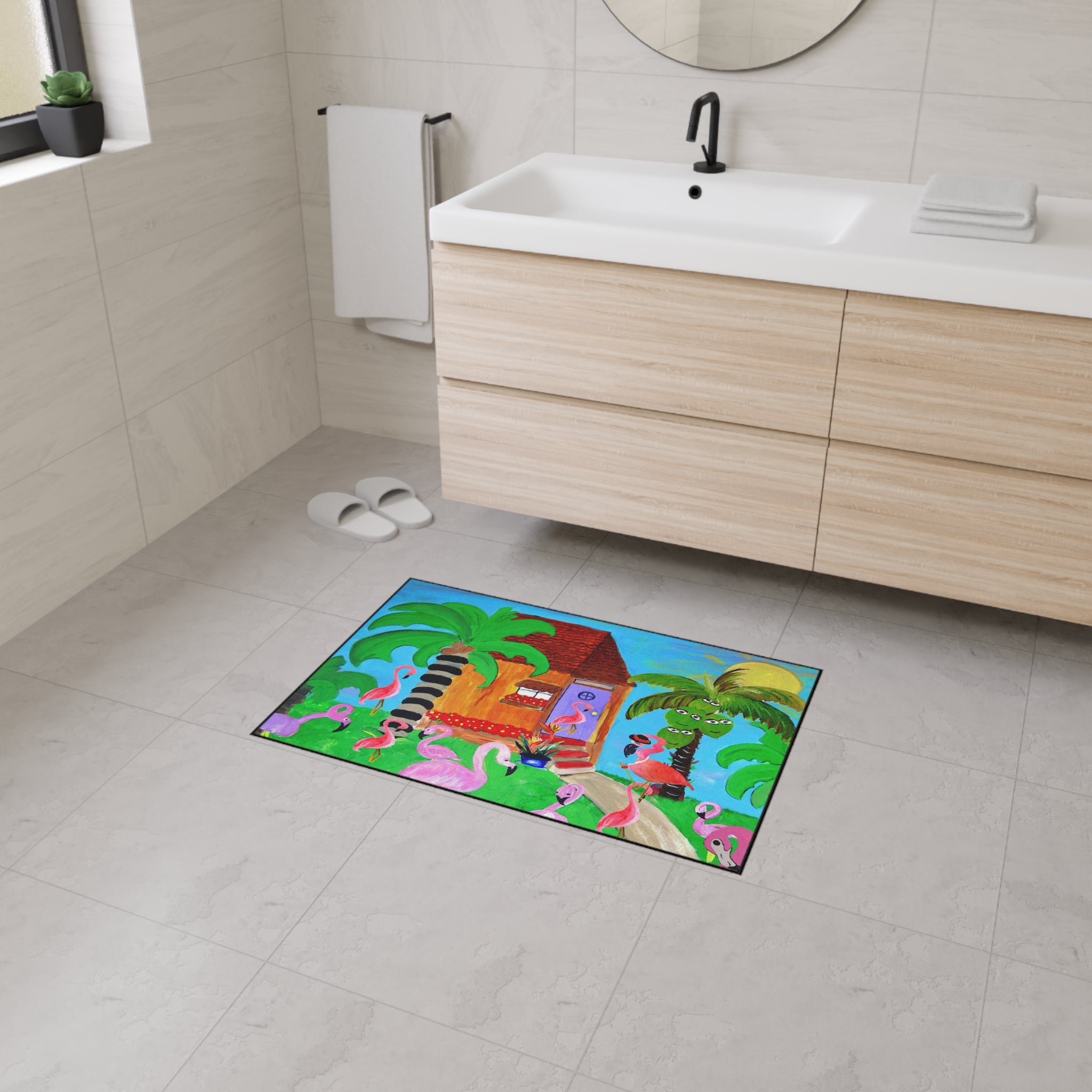 Tropical Flamingo Doormat — Heavy Duty Outdoor/Indoor Floor Mat
