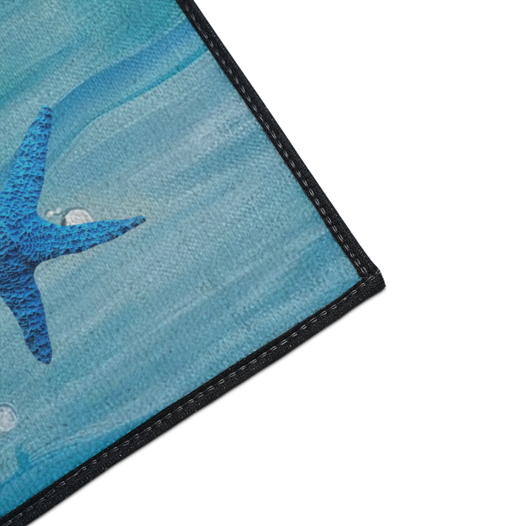 Blue Crab Beach Floor Mat – Coastal Ocean Decor Doormat