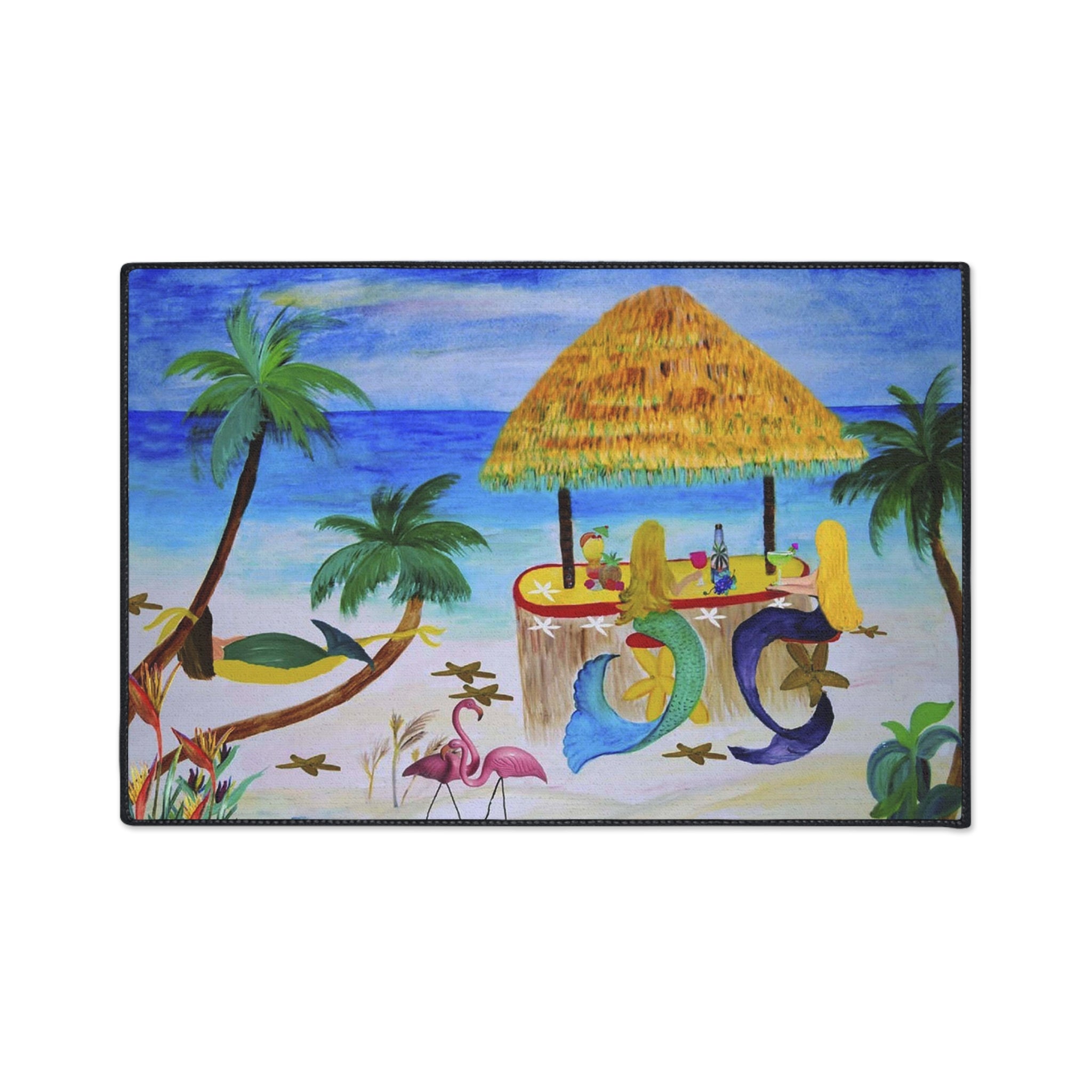 Tropical Mermaid Beach Mat — Heavy Duty Outdoor/Indoor Doormat