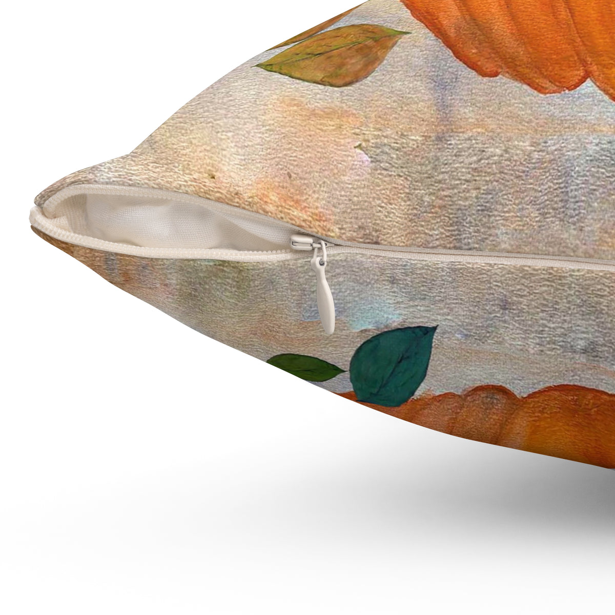 Thanksgiving Autumn Pumpkin Throw Pillow — Fall Decorative Square Pillow