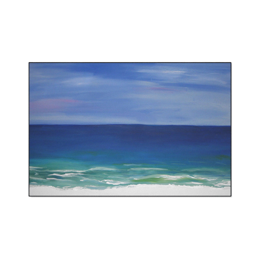 Coastal Beautiful Beach Heavy-Duty Floor Mat — Ocean Beach Seascape Entry Rug