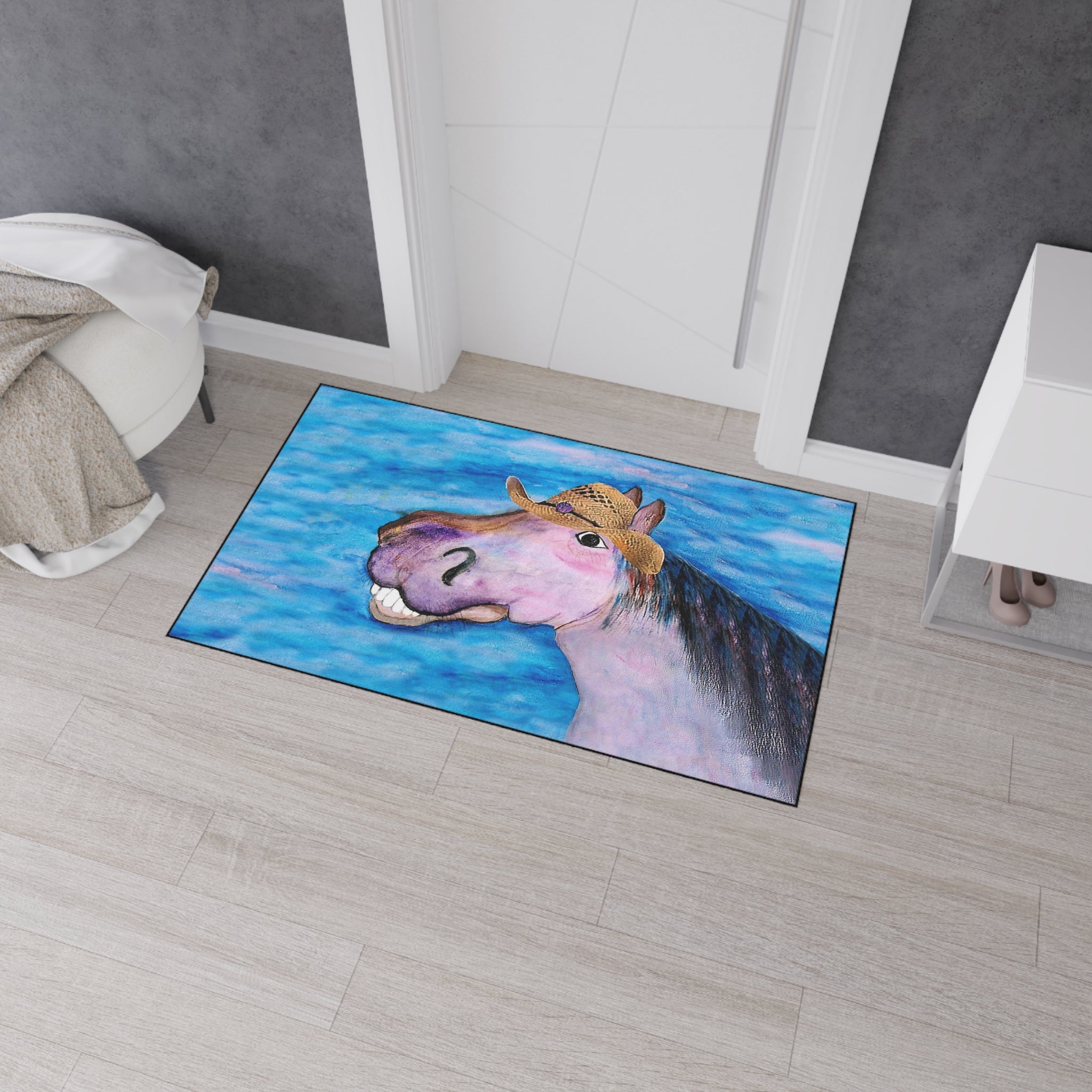 Funny Cowboy Horse Heavy Duty Floor Mat — Western Horse Doormat