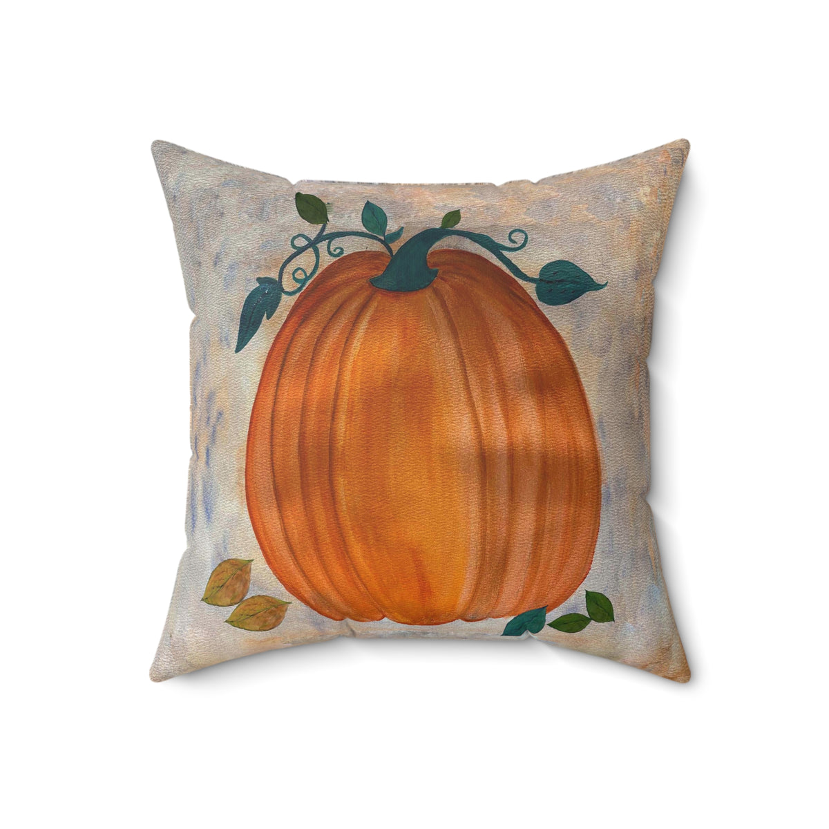 Thanksgiving Autumn Pumpkin Throw Pillow — Fall Decorative Square Pillow