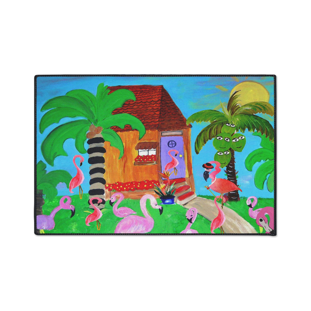 Tropical Flamingo Doormat — Heavy Duty Outdoor/Indoor Floor Mat