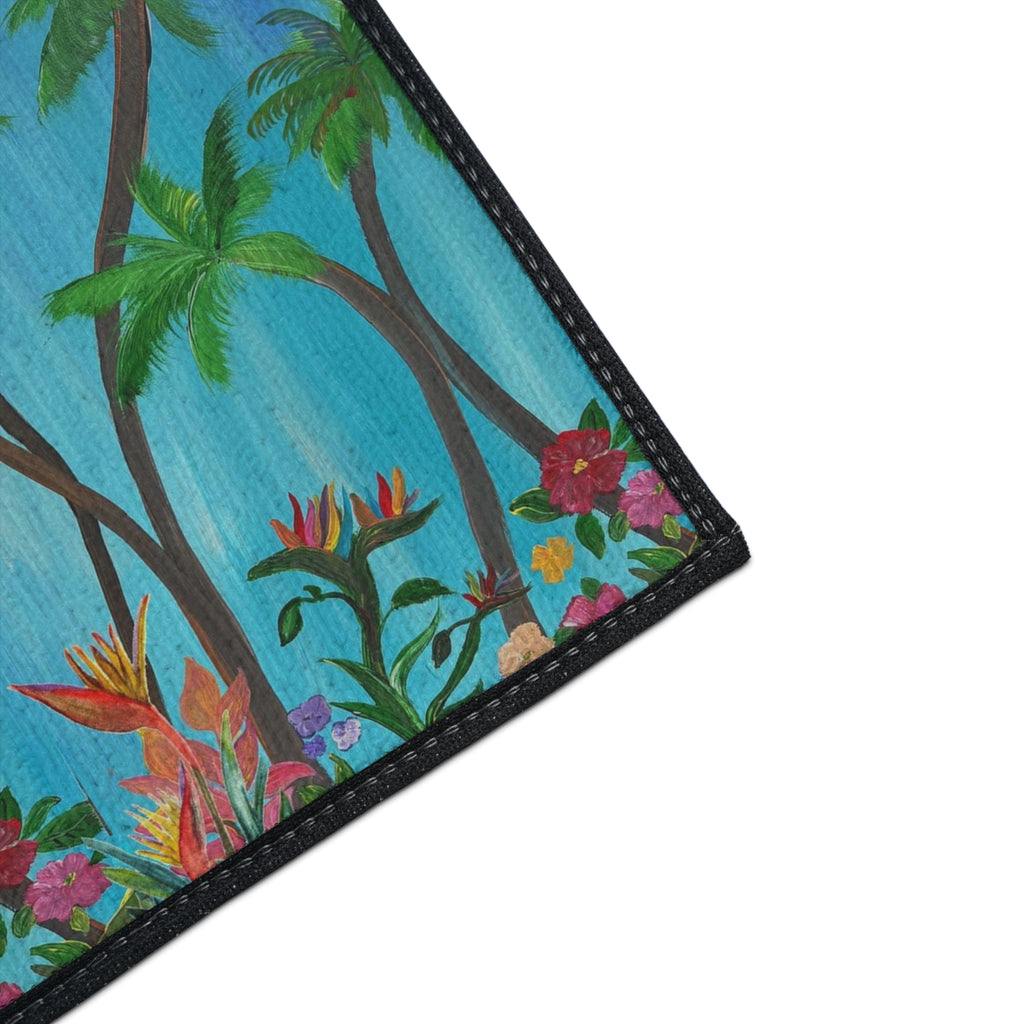 Tropical Palm Doormat — Heavy-Duty Outdoor Floor Mat