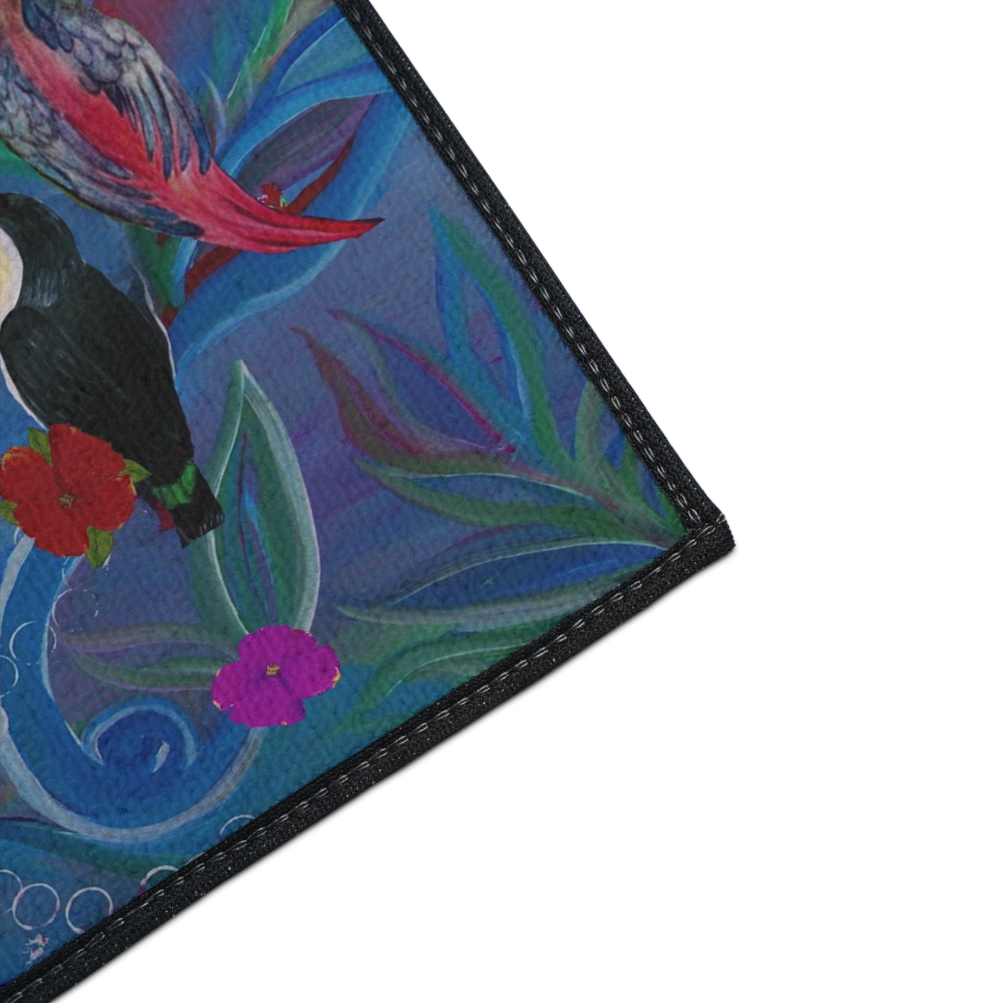 Tropical Flamingo Floor Mat — Colorful Jungle Bird Doormat