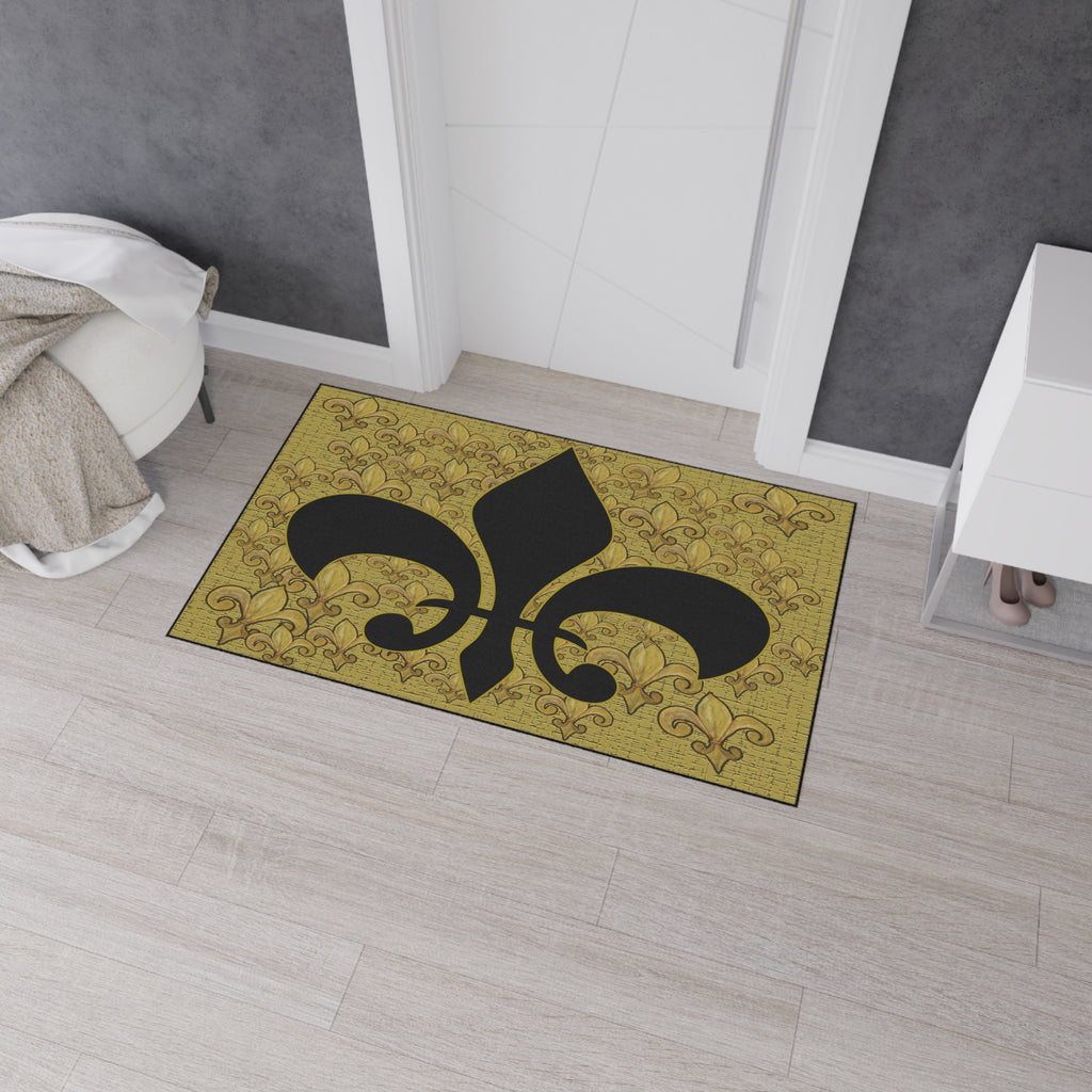 Fleur-de-Lis Heavy Duty Floor Mat – Durable Entry Rug with Classic French Emblem