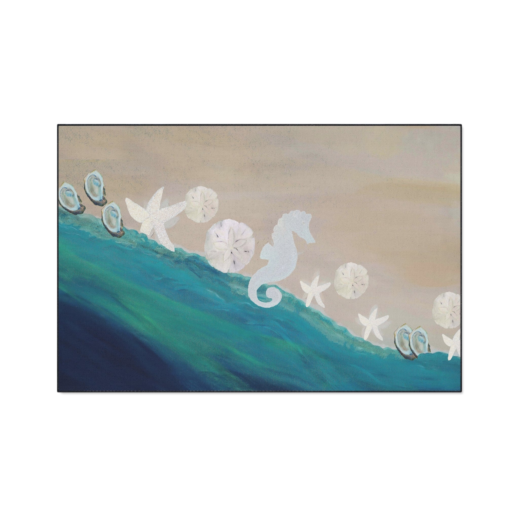 Coastal Seahorse Heavy-Duty Floor Mat