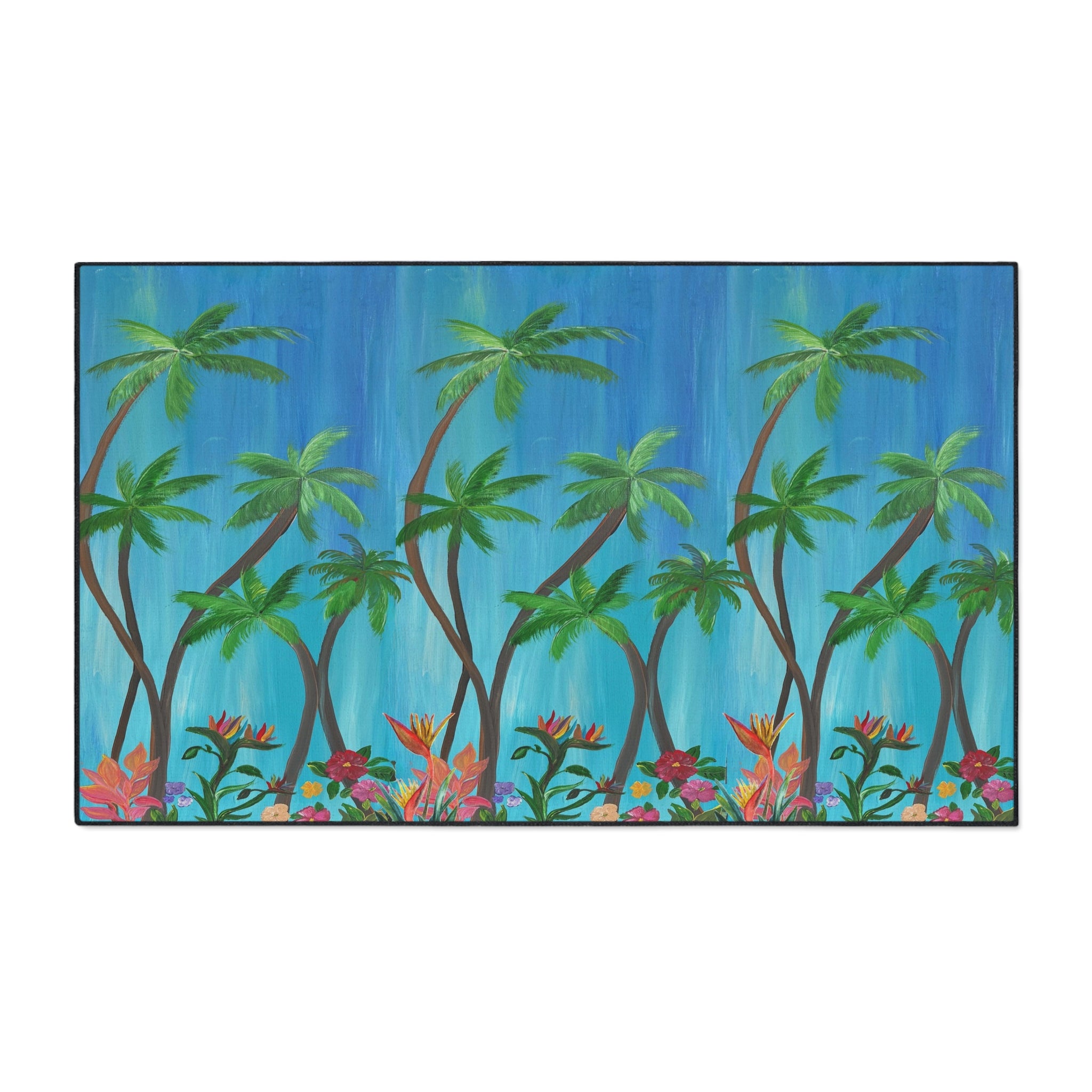 Tropical Palm Doormat — Heavy-Duty Outdoor Floor Mat