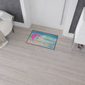 Christmas Flamingo Heavy-Duty Floor Mat — 'Merry Christmas' Holiday Doormat