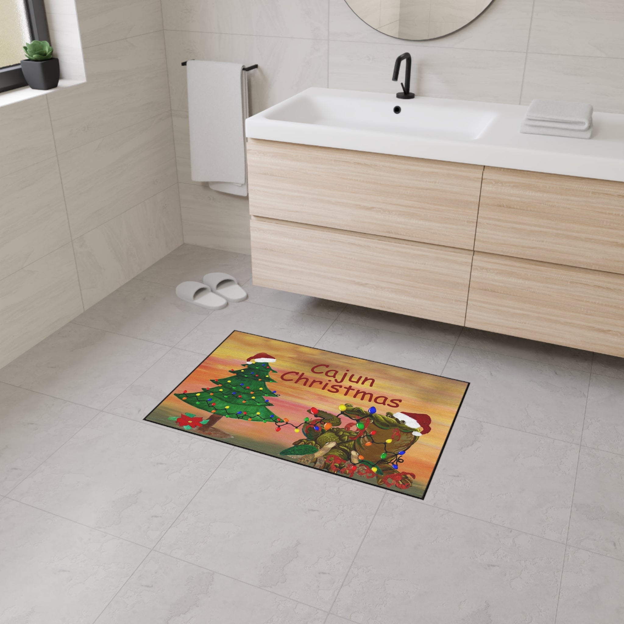 Cajun Christmas Heavy-Duty Floor Mat
