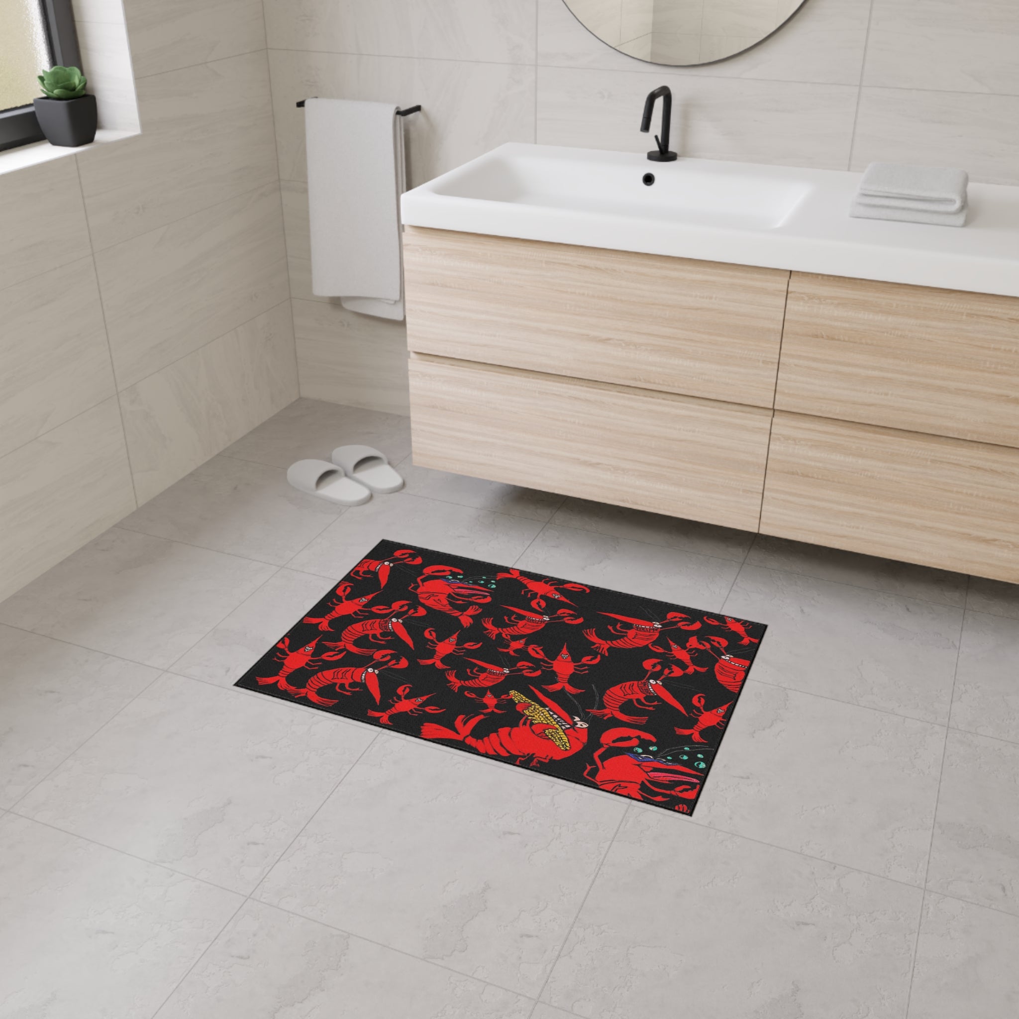 Crawfish Pattern Floor Mat — Heavy-Duty Non-Slip Doormat for Kitchen & Entry